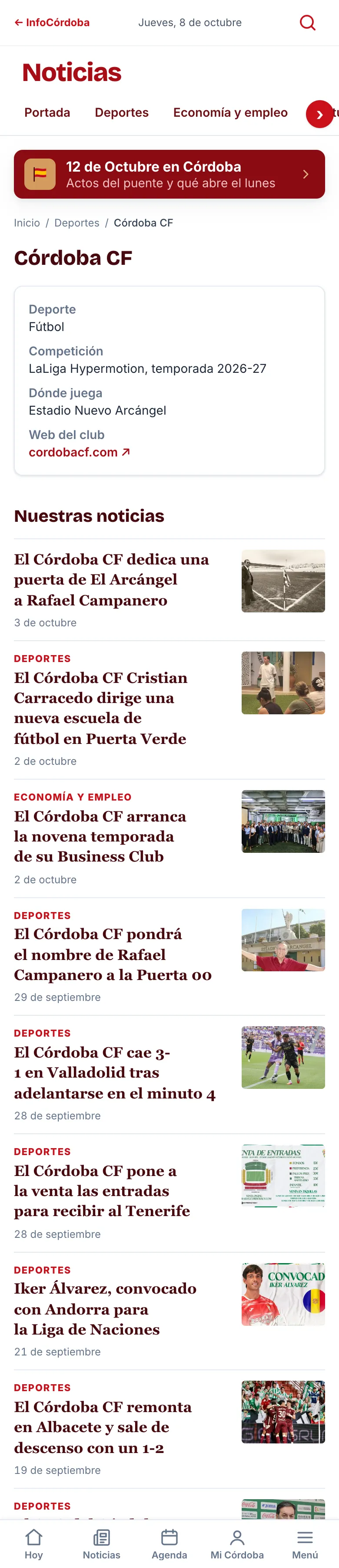 Sport, club by club