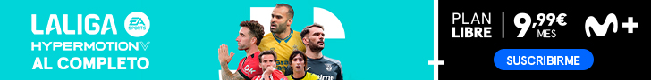 Movistar Plus+: all of LaLiga Hypermotion. Plan Libre, €9.99 a month.