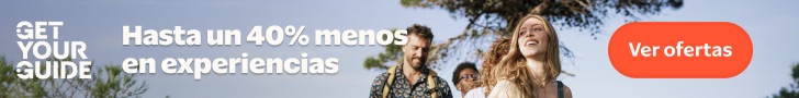 GetYourGuide: hasta un 40 % menos en experiencias. Ver ofertas.