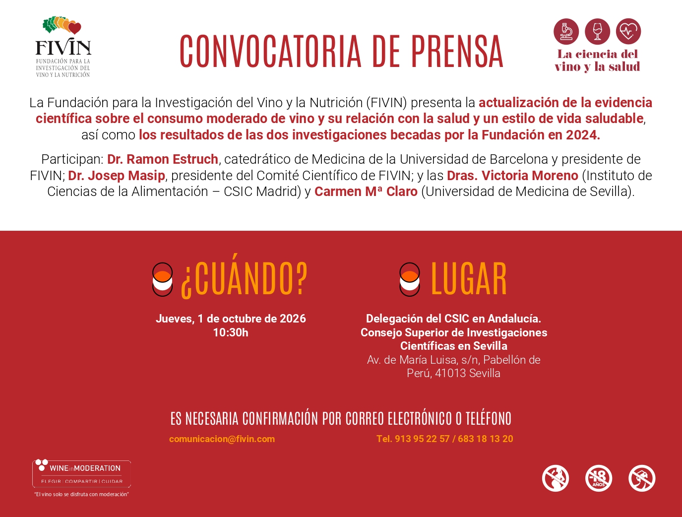 Image for the story: FIVIN will present in Seville a report on wine, health and lifestyle