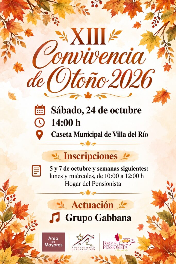 Imagen de la noticia: Villa del Río celebrará su XIII Convivencia de Otoño el 24 de octubre