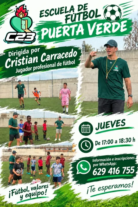 Imagen de la noticia: El Córdoba CF Cristian Carracedo dirige una nueva escuela de fútbol en Puerta Verde