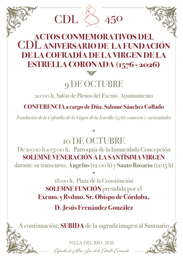 Imagen de la noticia: Villa del Río celebra los 450 años de la Cofradía de la Estrella Coronada