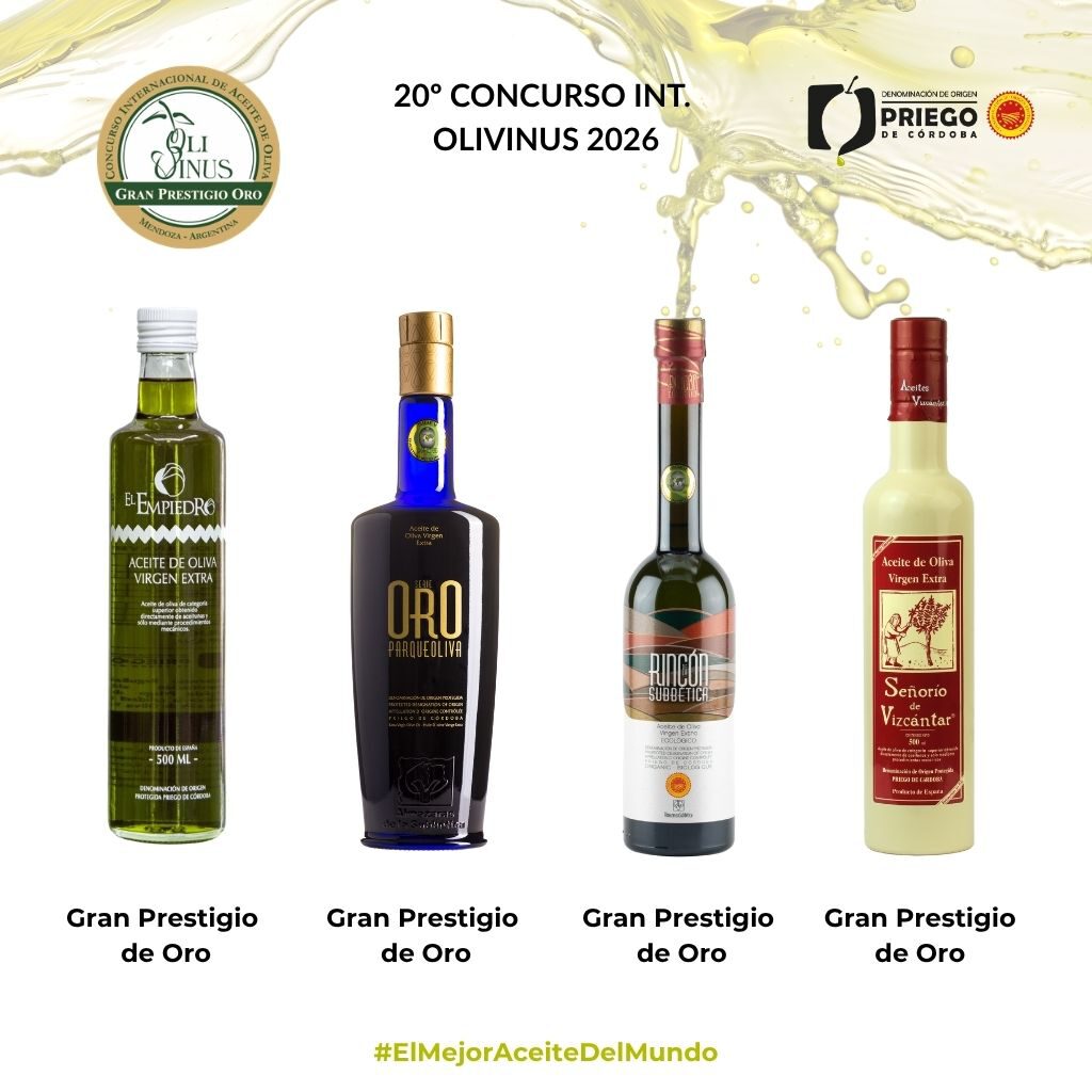 Imagen de la noticia: Cuatro aceites de la DOP Priego de Córdoba logran el Gran Prestigio de Oro en Olivinus