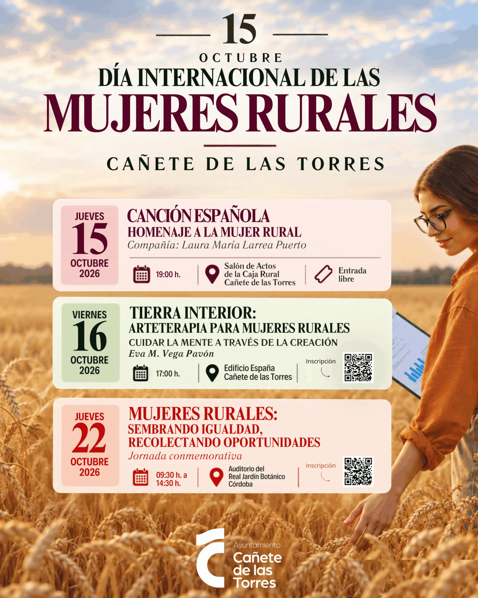 Imagen de la noticia: Cañete de las Torres celebra el Día de la Mujer Rural con tres actividades