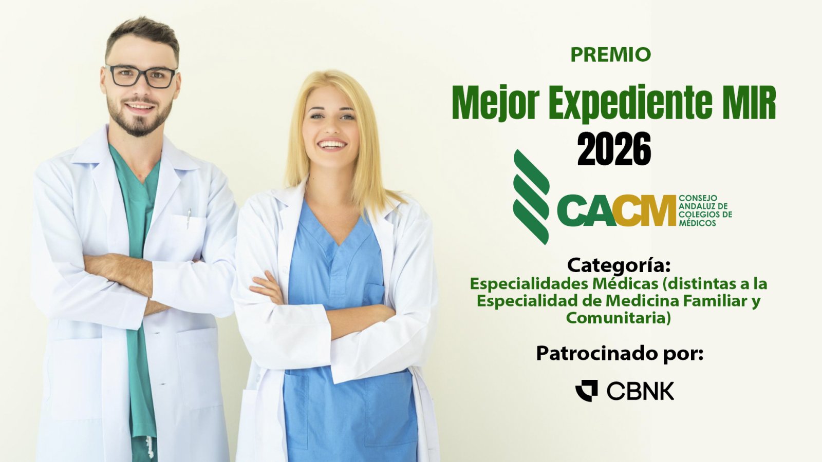 Imagen de la noticia: El Colegio de Médicos convoca dos premios al mejor expediente MIR 2026