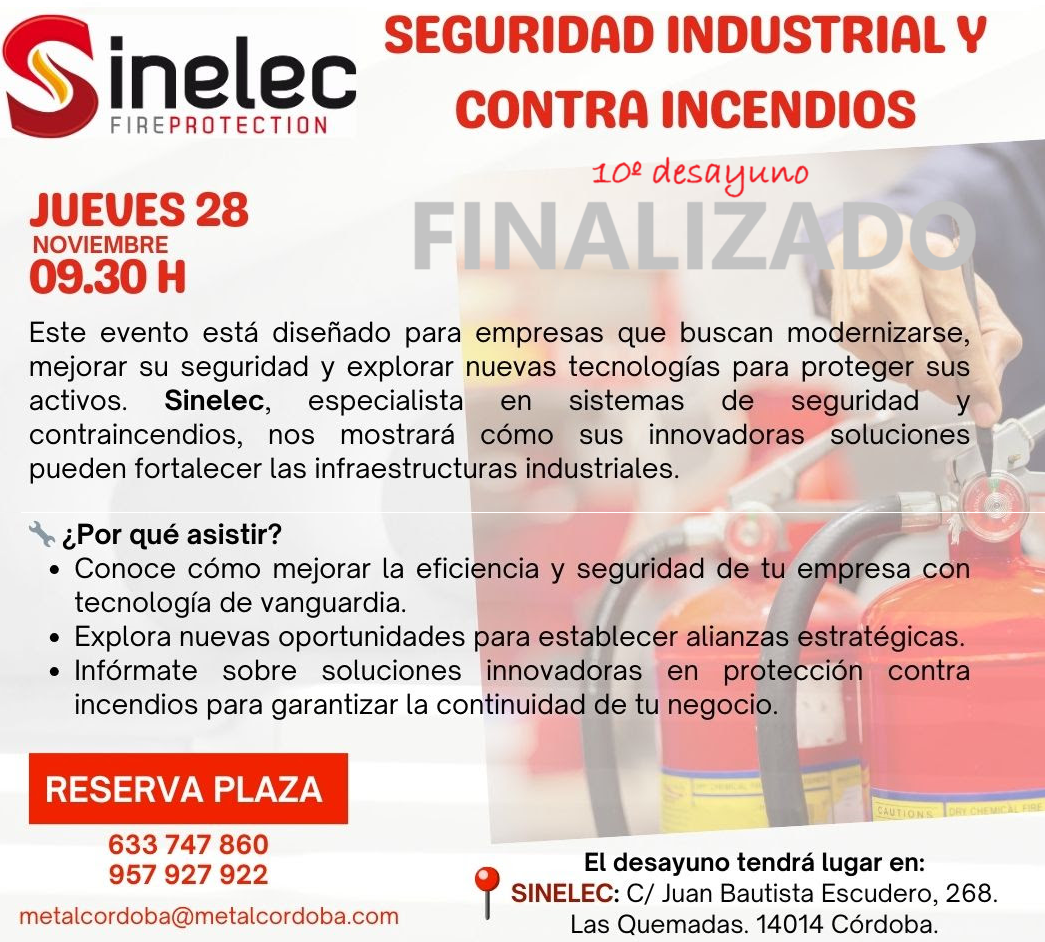 Image for the story: Metalcórdoba closes its business breakfast cycle with a session at SINELEC