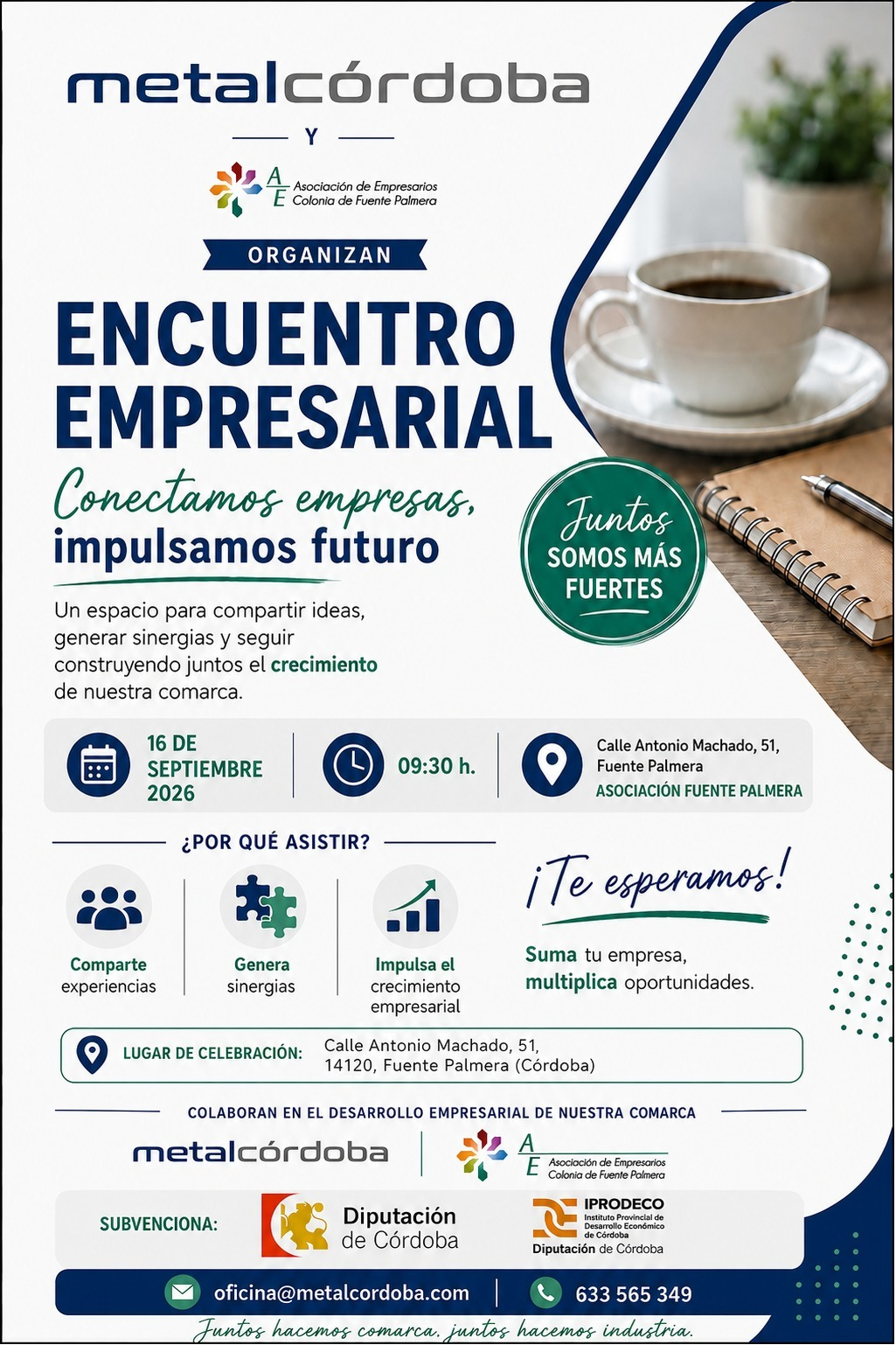 Imagen de la noticia: MetalCórdoba celebra en Fuente Palmera su segundo encuentro empresarial del mes
