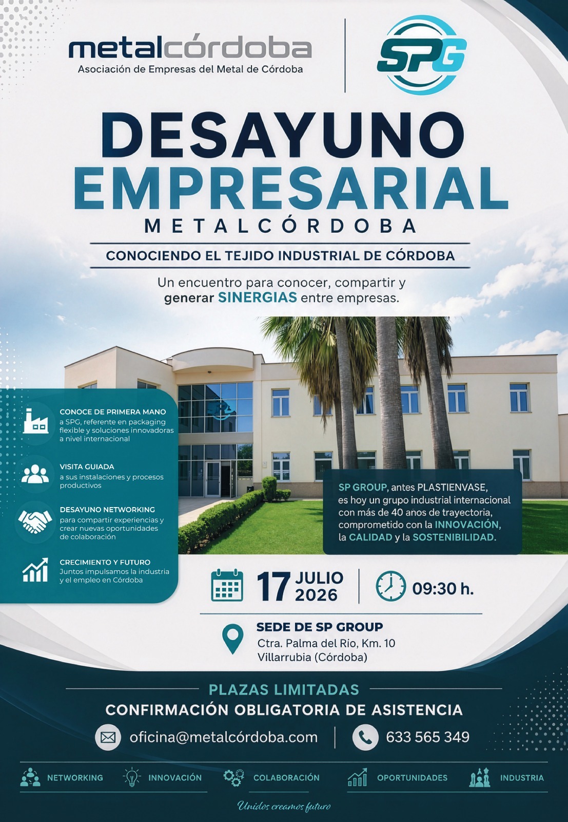 Imagen de la noticia: MetalCórdoba celebra su último desayuno empresarial antes del verano en SP Group