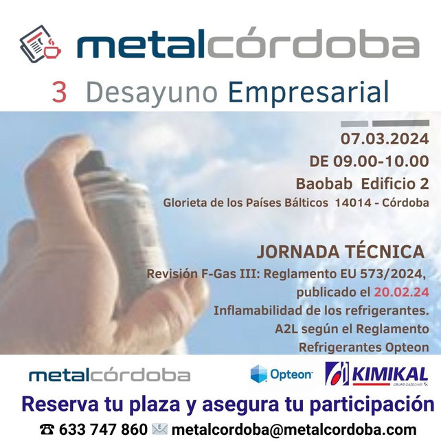 Imagen de la noticia: El Metal de Córdoba aborda en un desayuno empresarial la nueva normativa europea de gases fluorados