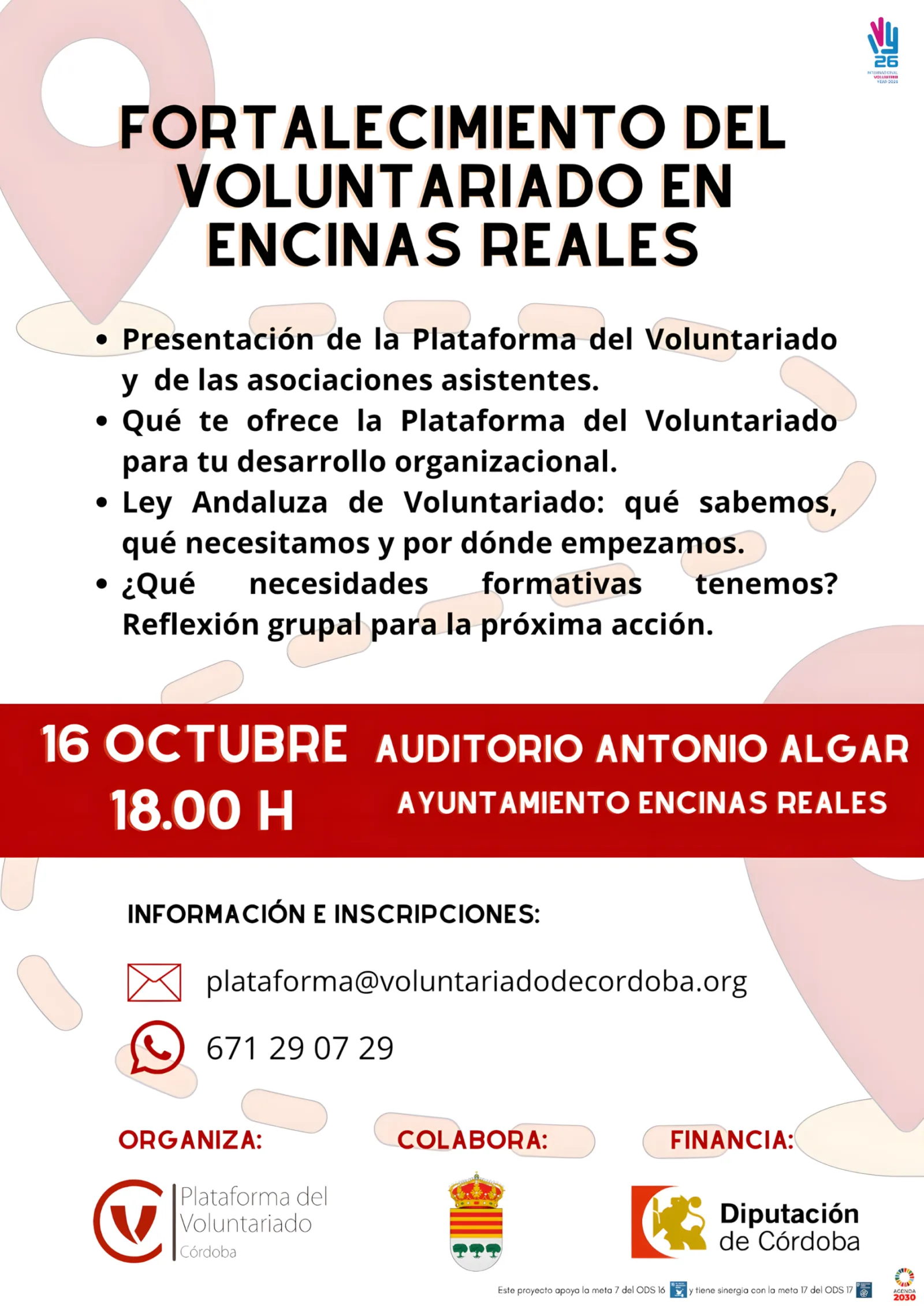 Imagen de la noticia: Encinas Reales acoge el 16 de octubre una jornada para fortalecer el voluntariado local