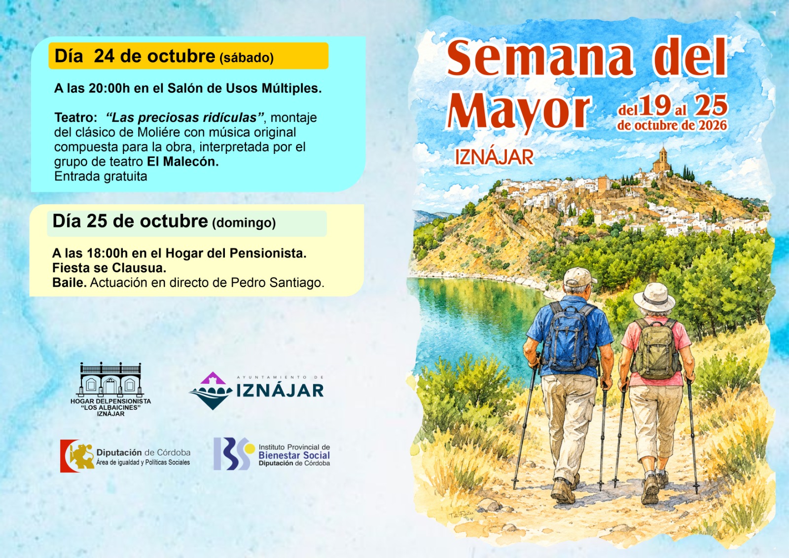 Imagen de la noticia: Iznájar celebra la Semana del Mayor 2026 del 19 al 25 de octubre