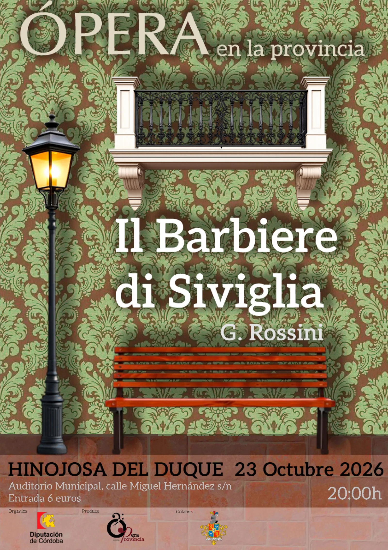 Imagen de la noticia: Hinojosa del Duque acoge el 23 de octubre la ópera «Il Barbiere di Siviglia» por 6 euros