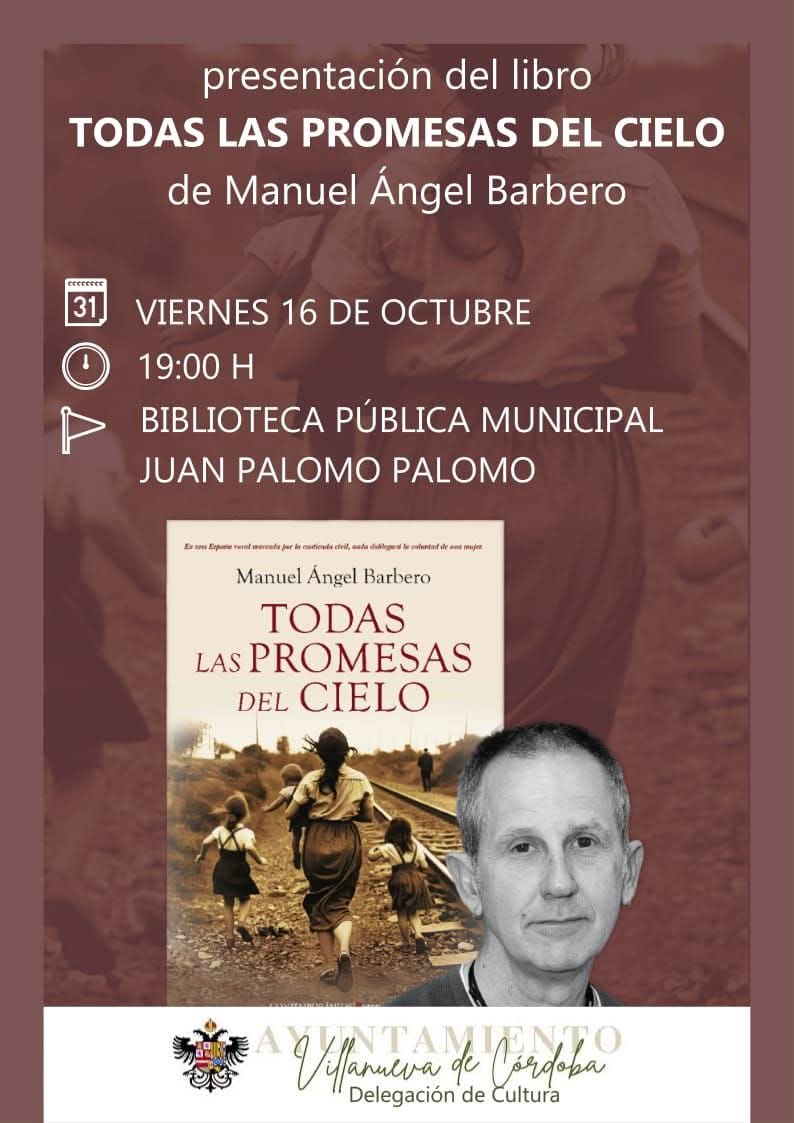 Imagen de la noticia: Manuel Ángel Barbero presenta su novela en la Biblioteca Municipal de Villanueva de Córdoba
