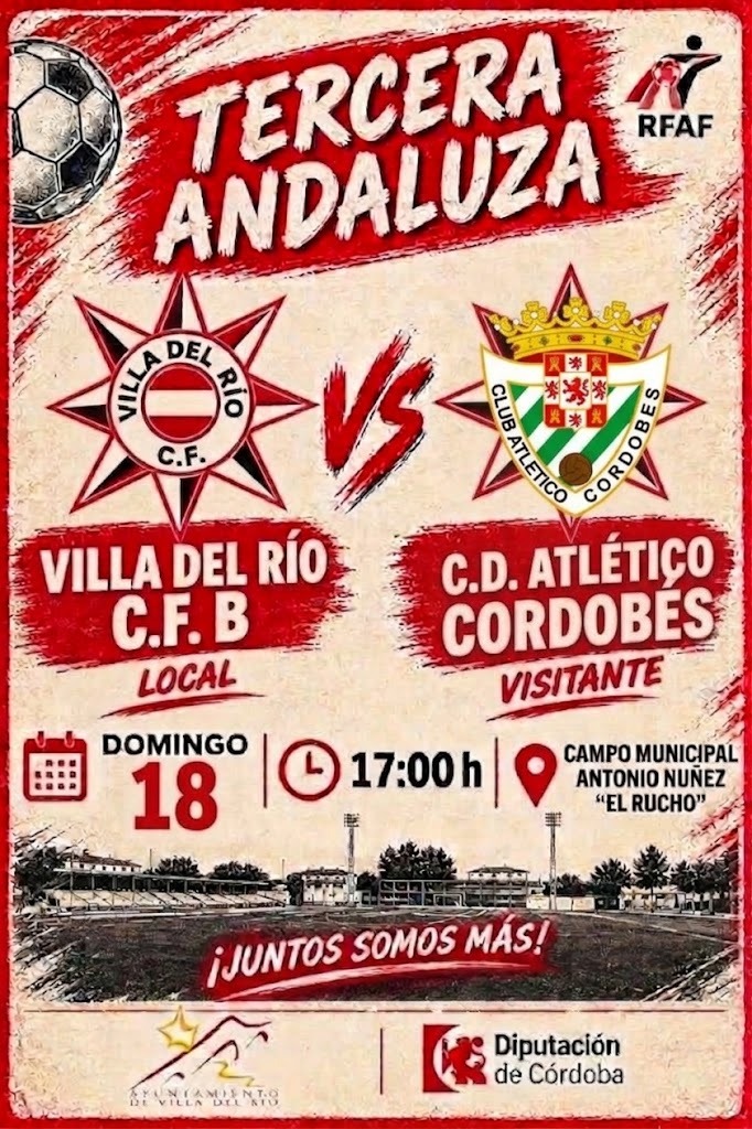 Imagen de la noticia: El Villa del Río C.F. B recibe al Atlético Cordobés el domingo en El Rucho