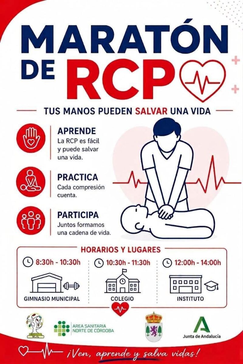 Image for the story: Belalcázar holds a CPR marathon to teach how to revive someone who faints