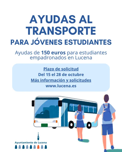 Imagen de la noticia: Lucena amplía a 23.700 euros las ayudas al transporte para estudiantes