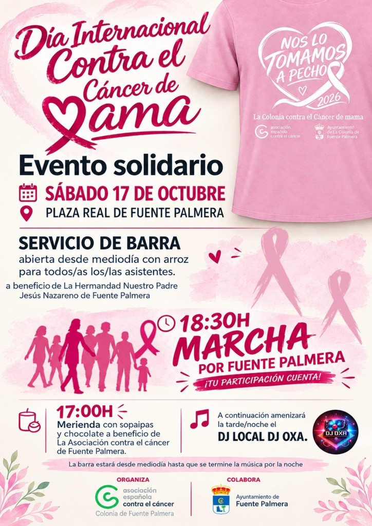 Imagen de la noticia: Fuente Palmera celebra el sábado una jornada solidaria contra el cáncer de mama