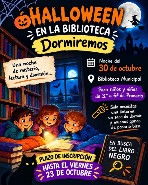 Image for the story: Hornachuelos celebrates Halloween with a night at the library and a family party