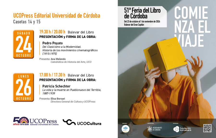 Imagen de la noticia: La Universidad de Córdoba presenta dos libros de UCOPress en la Feria del Libro