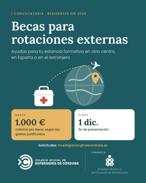 Imagen de la noticia: El Colegio de Enfermería abre sus primeras becas para rotaciones externas de residentes