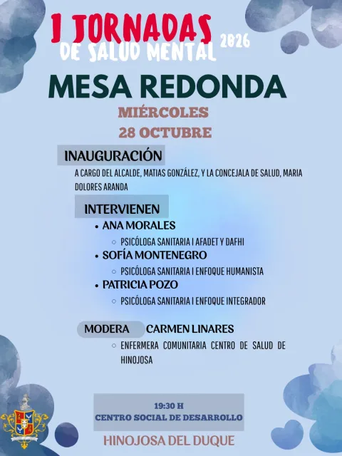 Imagen de la noticia: Hinojosa del Duque celebra sus primeras jornadas de salud mental
