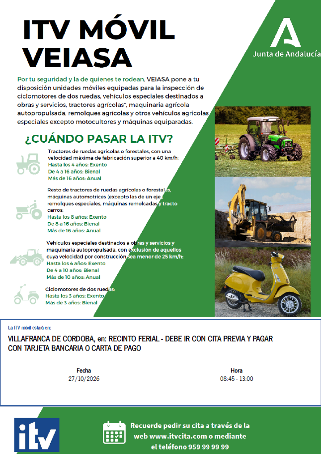 Imagen de la noticia: La ITV móvil llega a Villafranca el martes 27 de octubre