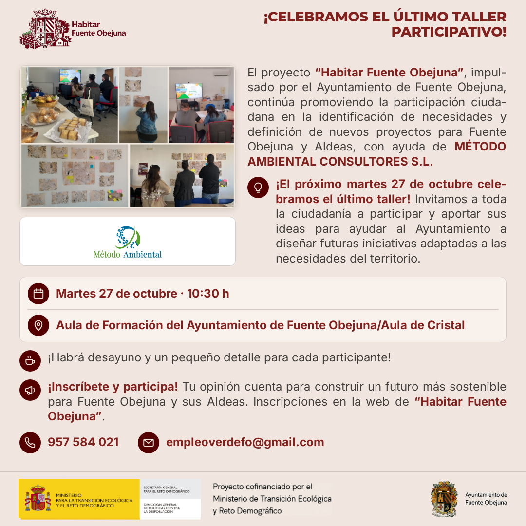 Imagen de la noticia: Fuente Obejuna cierra el martes sus talleres participativos
