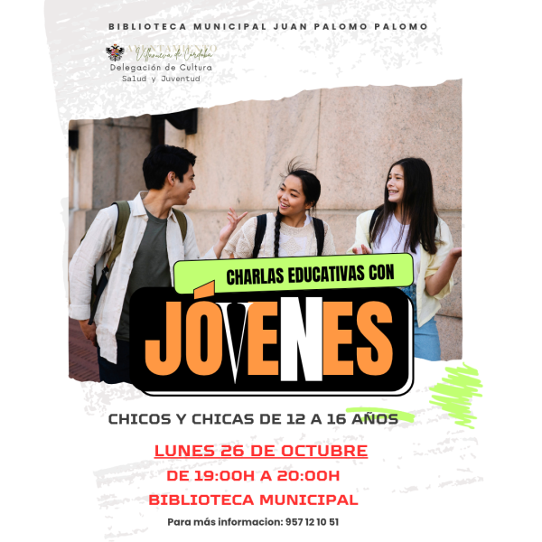 Imagen de la noticia: Vuelven las charlas para jóvenes de 12 a 16 años en Villanueva de Córdoba