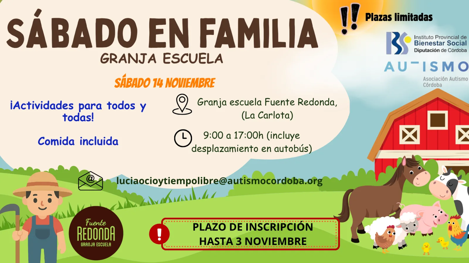 Imagen de la noticia: Autismo Córdoba organiza una jornada familiar en la Granja Escuela Fuente Redonda